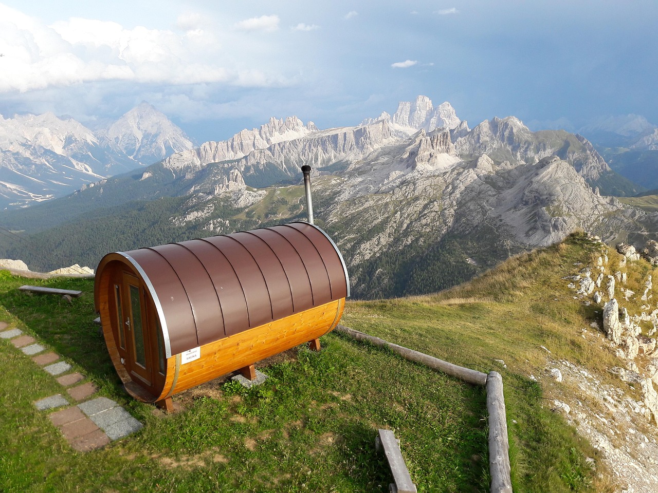 cottage sauna, nature, dolomites, mountains, sauna, original places